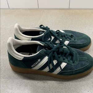 Adidas Spezial Dark Green and White Sneakers